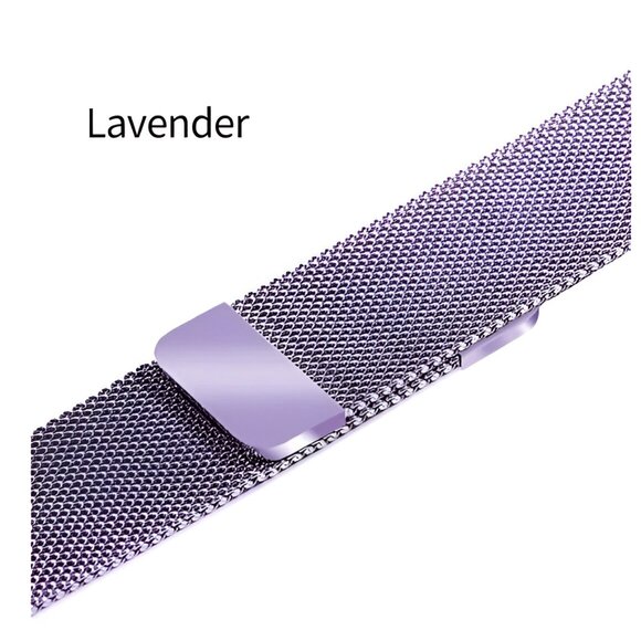 Apple Watch Band Adjustable Milanese Stylish Strap Purple Stainless Band - Picture 6 of 8